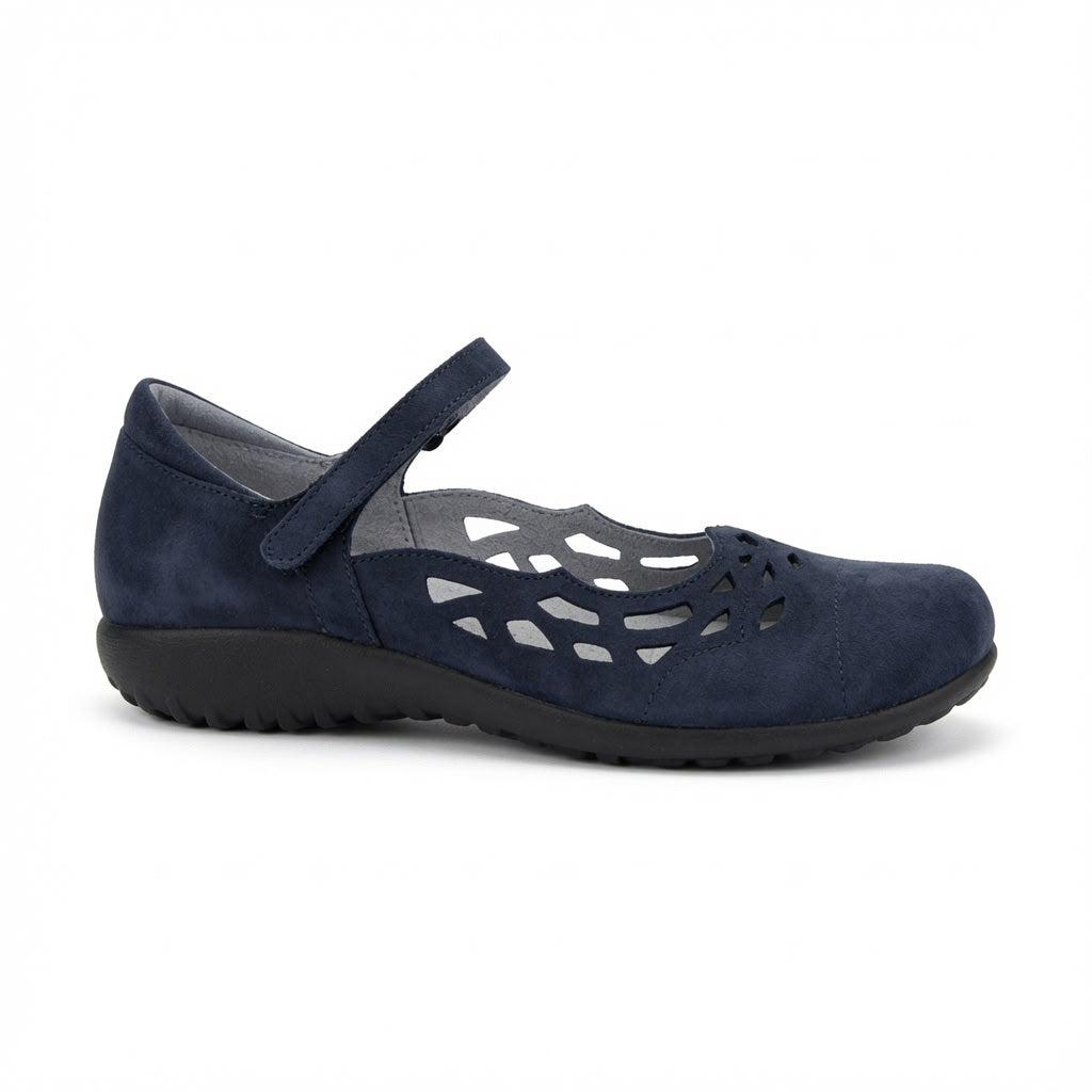 Women's Naot Agathis Mary Jane - Navy Velvet Nubuck